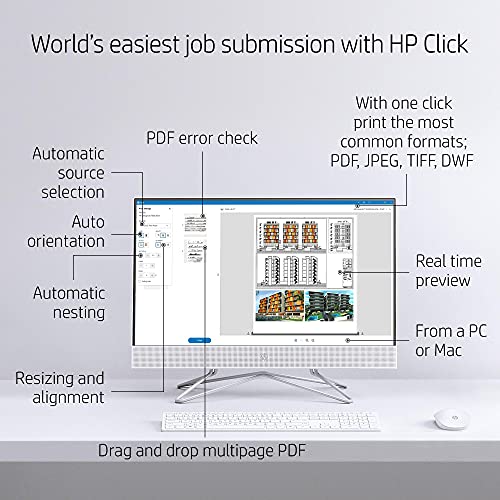 - HP DesignJet T230 Large Format Plotter Printer 24in up to A1 | Mobile Printing | Wi-Fi | Gigabit Ethernet | Hi-Speed USB 2.0 -