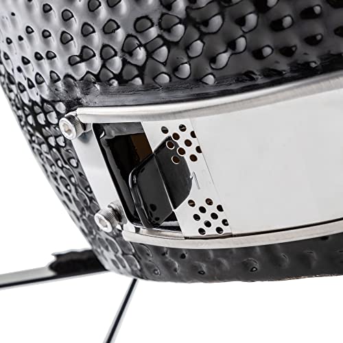 - Fire Mountain 15" Mini Ceramic BBQ Kamado Grill | Egg BBQ, Fitted Cover, Portable Charcoal BBQ Grill -