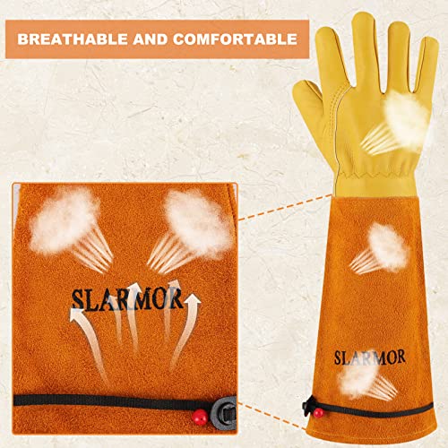 - SLARMOR Leather Gardening Gloves | Thorn Proof -