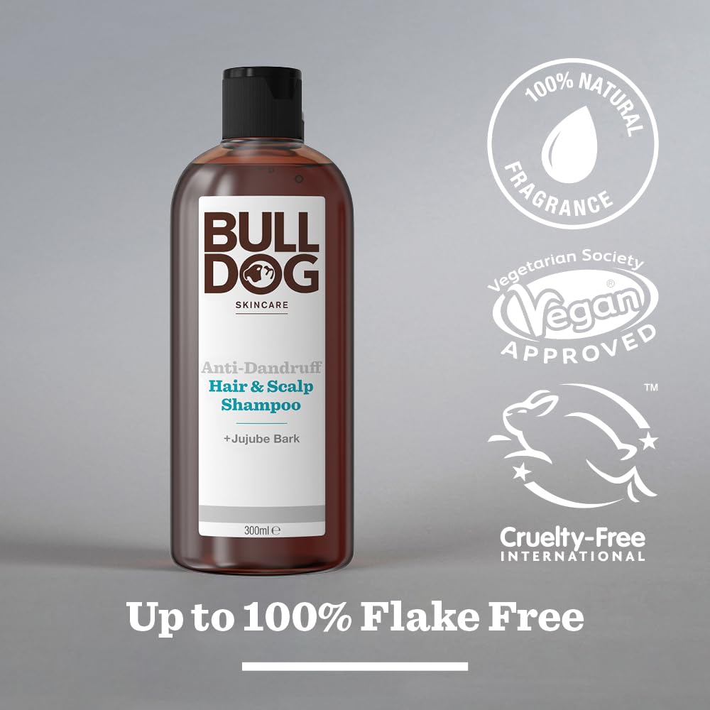 BULLDOG SKINCARE - Anti-Dandruff Shampoo For Men Flake Free Scalp 300 ml