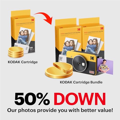 - Kodak C210R Mini Shot 2 Bundle | Instant Digital Camera | Wireless Printer and 68 Shots Included -