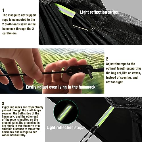 - NATUREFUN Travel Bug Net Camping Hammock | 300kg Load Capacity,(290 x 140 cm) -