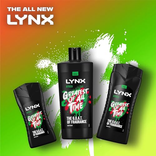 - Lynx Africa Body Wash | 12 Hour Refreshing Fragrance | 225 ml Bulk Buy 3 Pack -