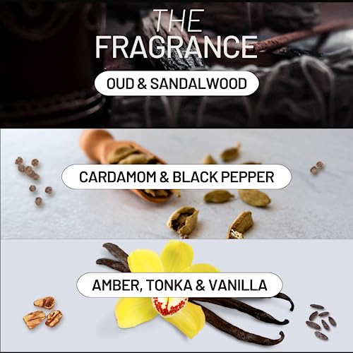 - ZOUSZ Black Oud Eau De Parfum - Luxury Oud Perfume for Men with Black Oud Wood Oil