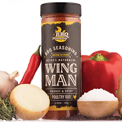 BBQ Moments Poultry Seasoning Barbecue Dry Poultry Rub For Chicken, Turkey, Wings, Meat Marinade BBQ Seasonings And Spices For Grilling, 300g (10.58 Oz)
