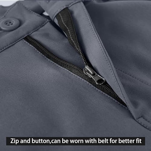 APTRO Mens Cargo Shorts Outdoor Camping Hiking Shorts with Multi Pockets Workwear Stretch Summer Shorts Grey CS07 36