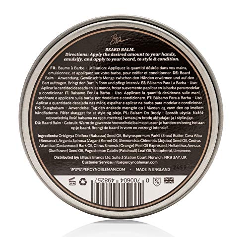 Beard Balm by Percy Nobleman - New all Natural Leave in Conditioner For Men