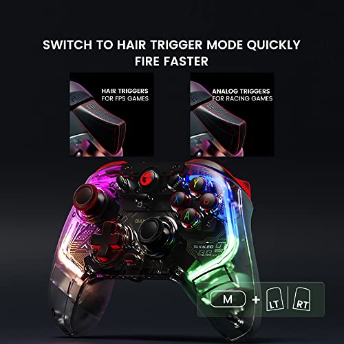 - GameSir T4 Kaleid Transparent PC Controller | Wired Gaming Controller for PC/Switch/Android TV Box, Plug and Play Gamepad Joystick | Hall Effect Sticks/Analog Triggers | 3.5mm Audio Jack -