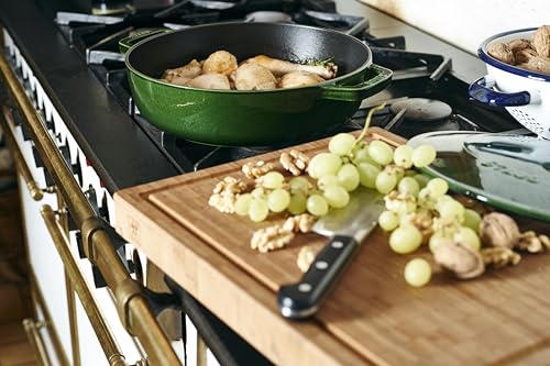 - STAUB | 40511-478-0 | Cast Iron Chistera | 28 cm | Basil Green -