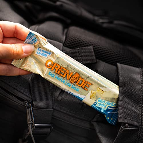 - Grenade High Protein Low Sugar Bar | White Chocolate Cookie | 12 x 60 g -