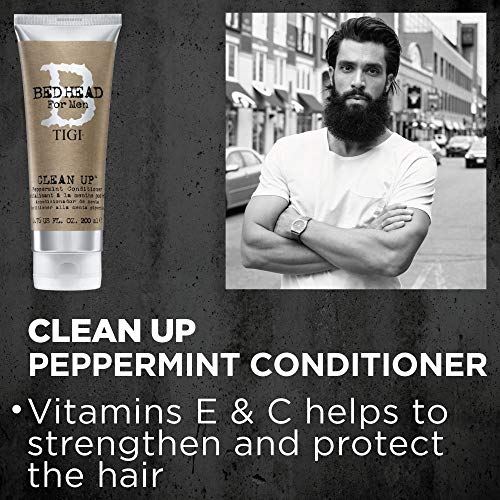 Bed Head for Men by TIGI - Clean Up Mens Daily Conditioner - Ideal for Normal Hair - 200 ml