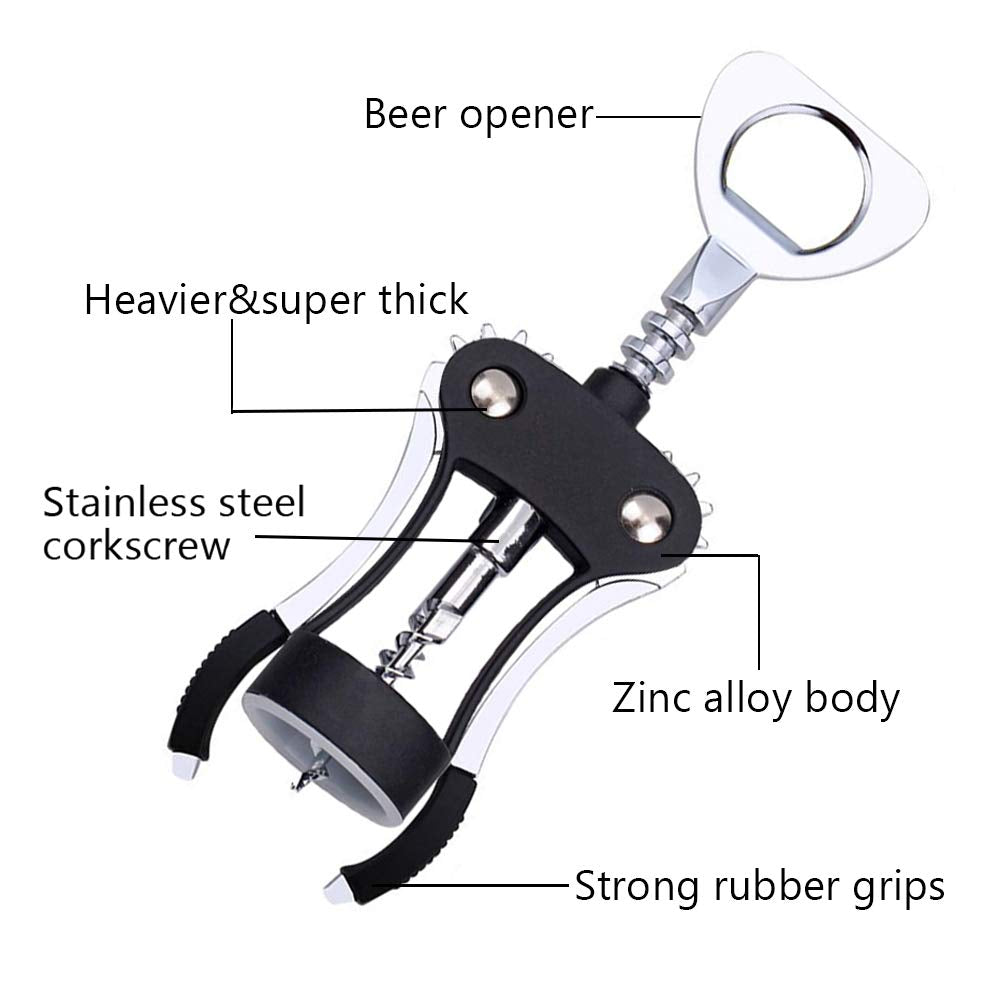 - Foho Wine Opener | Multifunctional Wing Corkscrew | Wine Bottle Opener -