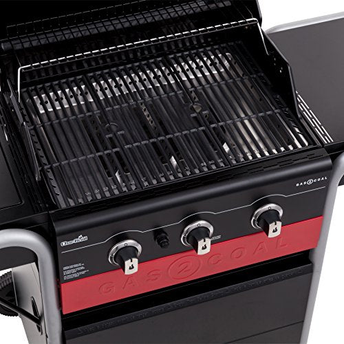 Char-Broil Gas2Coal Hybrid Grill - 3 Burner Gas & Coal Barbecue Grill, Black Finish