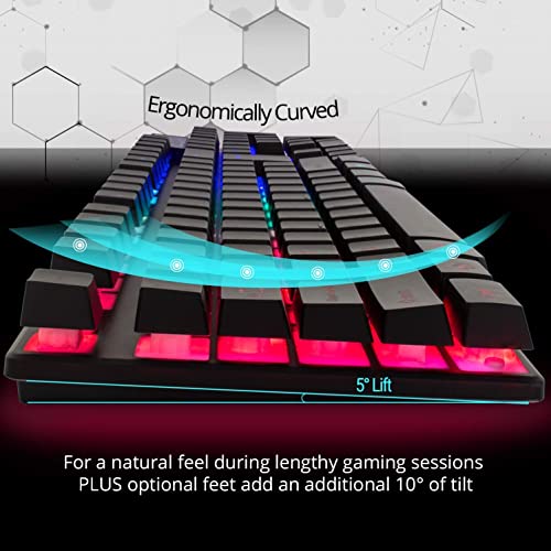 - Orzly Gaming Keyboard | RGB USB | Wired | Rainbow Keyboard -