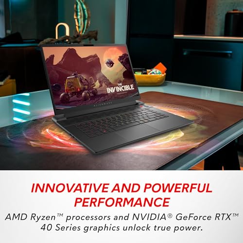 Alienware m16 AMD Gaming Laptop | 16" QHD+ (2560 x 1600) 240Hz | AMD Ryzen 9 7845HX | NVIDIA GeForce RTX 4070 | 16 DDR5 RAM | 1 | Dark Metallic Moon | Per Key AlienFX RGB keyboard - UK