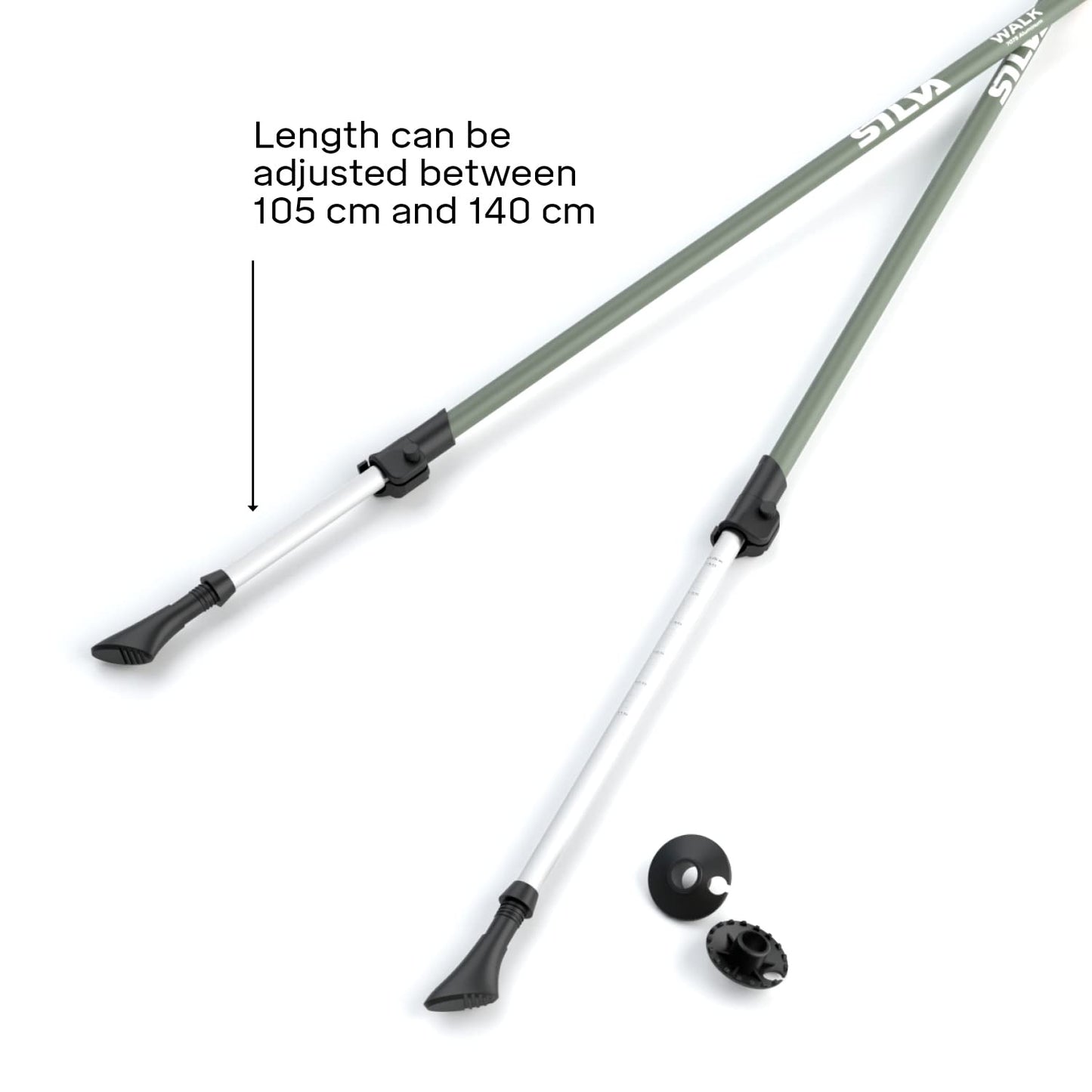- Silva Walking Poles Aluminum Cork | Trekking Poles | Adjustable Length 105-140 cm -