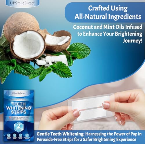 - UPSmileDirect Professional Teeth Whitening Strips 21 Treatments - Enamel Safe -