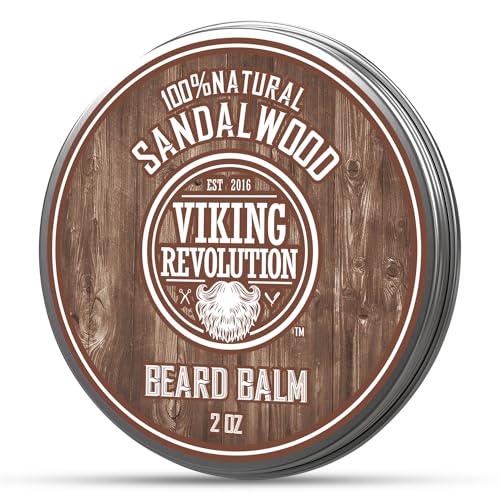 - Viking Revolution - Beard Balm - Natural Beard Balm For Men With Argan & Jojoba Oils -