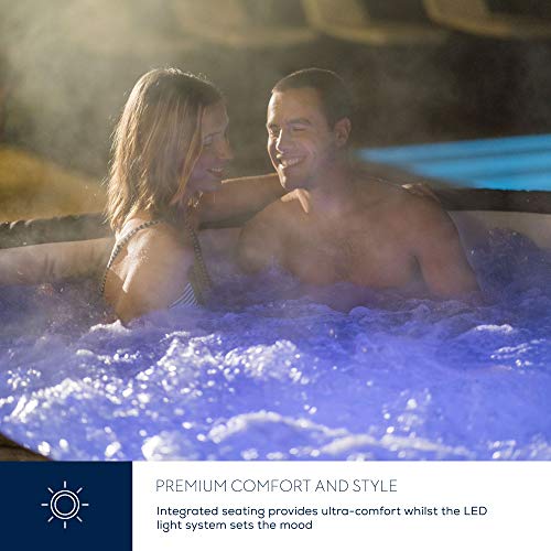 - Lay-Z-Spa Maldives Luxury Hot Tub | 8 HydroJet Pro Massage System | Inflatable Spa | LED Lights | Foot Massager | Freeze Shield Technology | 5-7 Person -