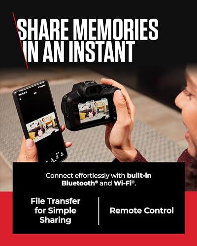 Canon EOS R100 - Compact Mirrorless Digital Camera - 24.1 MP, 4K Resolution - Dual Pixel CMOS AF, DIGIC 8 Processor - 6.5 FPS Continuous Shooting - Face & Eye Detection, Bluetooth, Wi-Fi, GPS