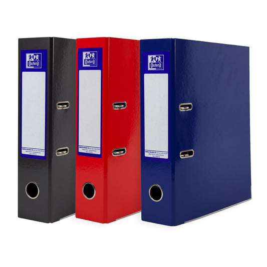 - Oxford A4 Lever Arch Files | Red/Black/Blue Pack of 3 | Heavy Duty Folders -