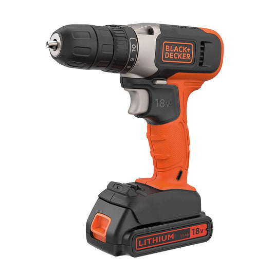 Black+Decker 18V Lithium-Ion Drill Driver with A 1.5Ah Battery