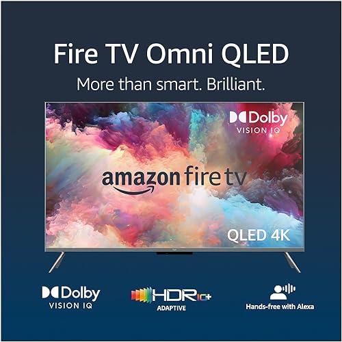 Amazon Fire TV 55-inch Omni QLED series 4K UHD smart TV, Dolby Vision IQ, local dimming, hands free with Alexa