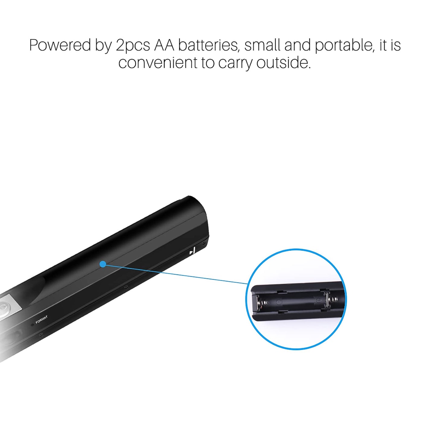 AOZBZ Portable Scanner, 900DPI USB Handheld Document Scanner for JPG PDF Format with 16GB Micro SD Card TF Card