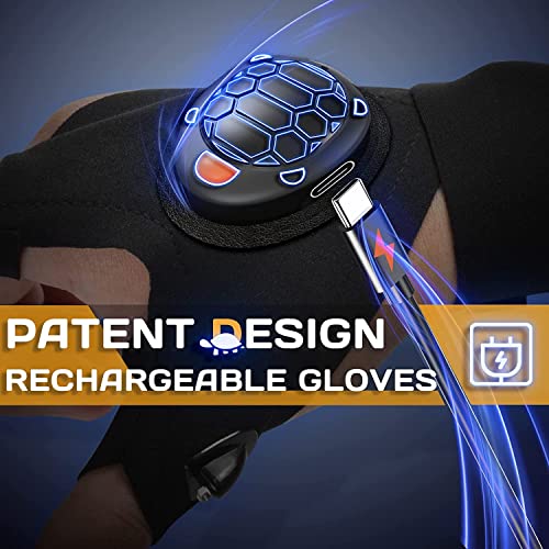 - GREENEVER Dad Gifts | Led Gloves With Lights - Led Gloves With Waterproof Lights | Rechargeable -