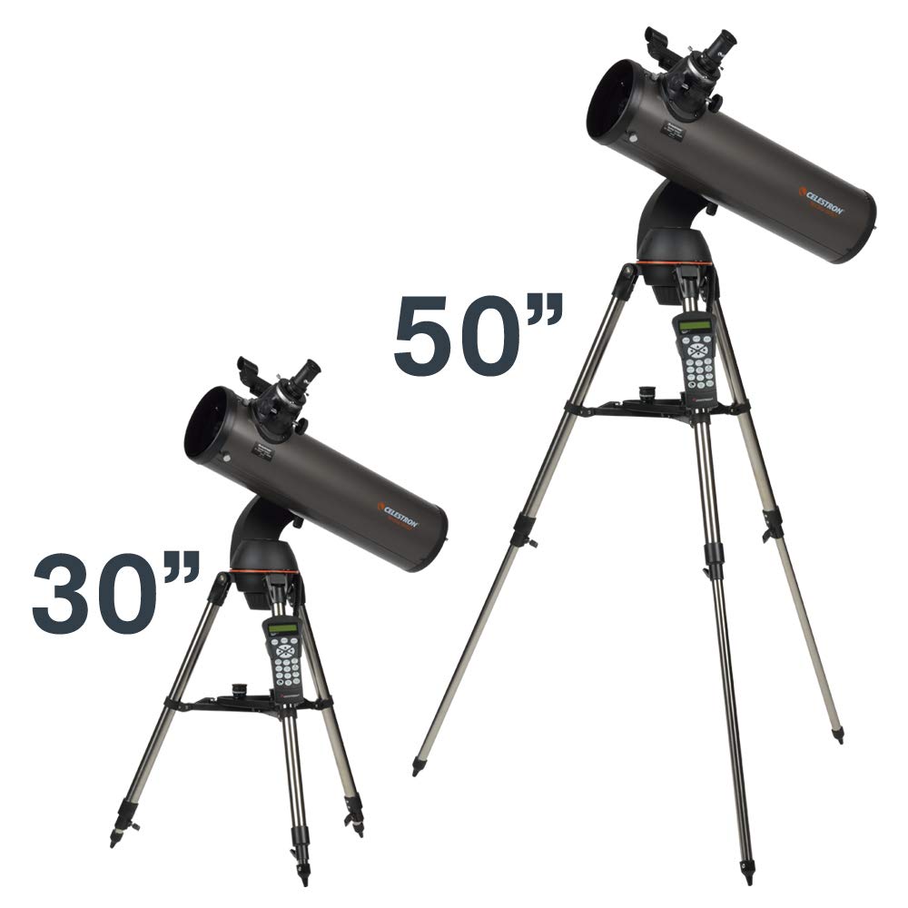 Celestron 31145 NexStar 130SLT Portable Computerised Newtonian Reflector Telescope with Quick-release Fork-arm Mount, Accessory Tray and 'Starry Night' Special Edition Software, Grey