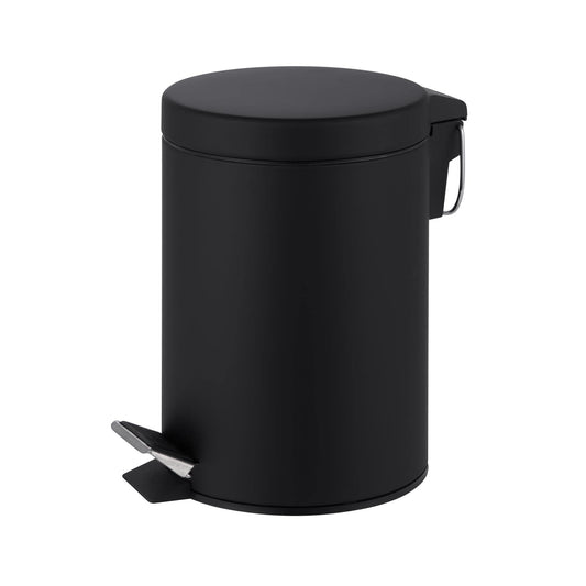 - iTrend Pedal Bin | Matt Black | Stainless Steel Pedal Bin with Lid -