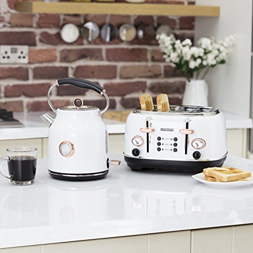 - Tower Bottega T10020W Rapid Boil Traditional Kettle | Temperature Dial -