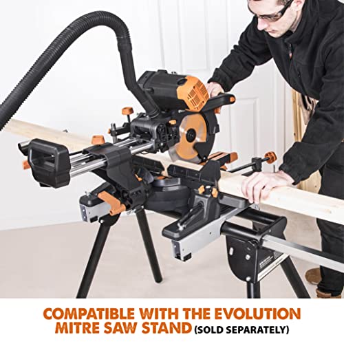 - Evolution Power Tools R255SMS-DB+ Double Bevel Sliding Mitre Saw -
