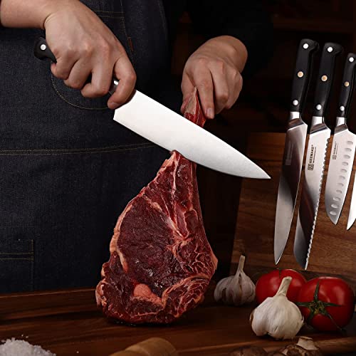 - KEEMAKE Chef Knife | 8 Inch | Professional Kitchen Knife With High Carbon German Stainless Steel 1.4116 Blade -