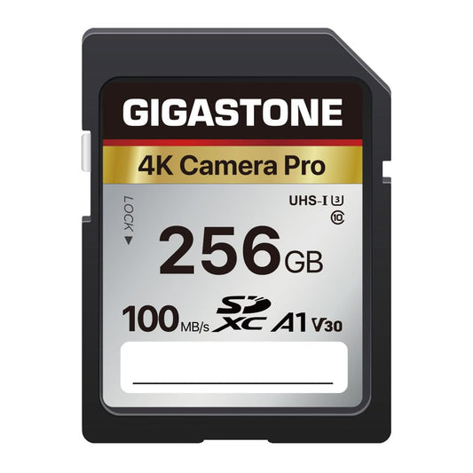 - Gigastone 256GB SDXC 4K Camera Pro Series Memory Card  | Up to 100MB/s Transfer Speed -