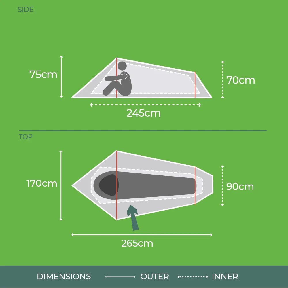 - Highlander Blackthorn 1 Man Tent | Lightweight & Waterproof | 4 Season Tent for 1 Person | Quick And Easy Pitch Ultra Low -
