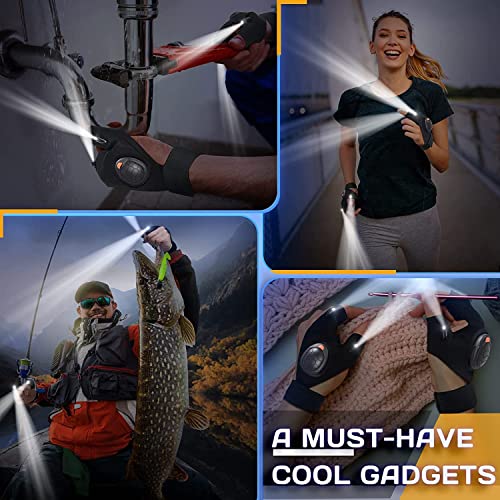- GREENEVER Dad Gifts | Led Gloves With Lights - Led Gloves With Waterproof Lights | Rechargeable -