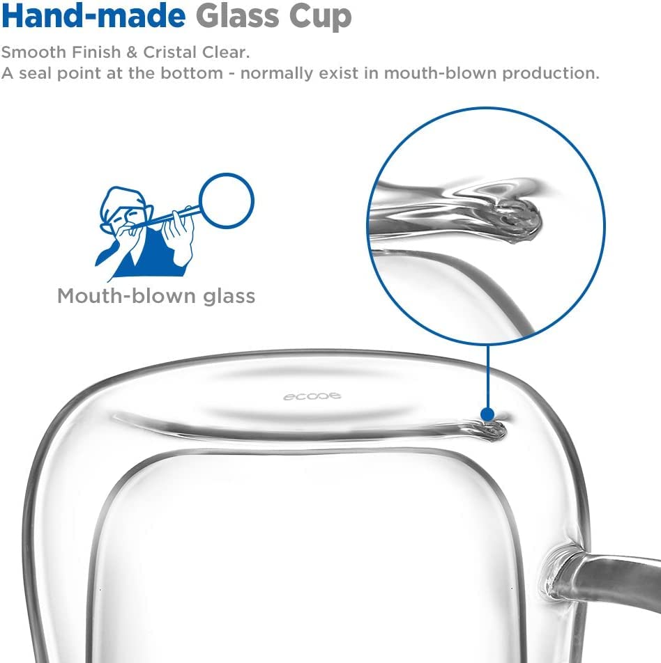 - ecooe Espresso Coffee Glass | 120ml | Set of 2 -