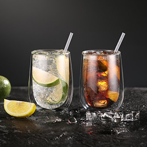 - Glastal 6x350ml Double Walled Coffee Glasses Mugs | Cappuccino Latte Macchiato Glasses Cups -