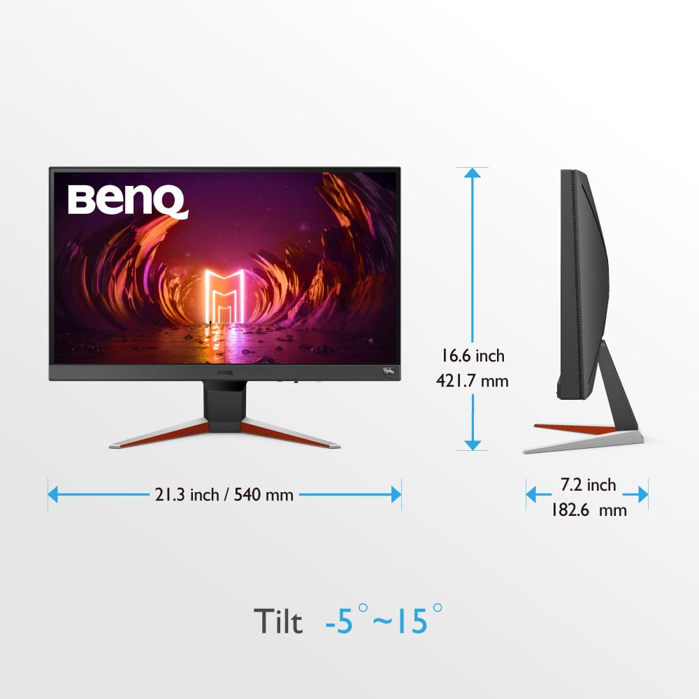 BenQ MOBIUZ EX240N 24“ FHD HDRi VA Gaming Monitor, 1920x1080, 165Hz (Supports 144Hz), 1ms MPRT, AMD FreeSync Premium, Built-in Speakers, Eye-care, Bezel-less