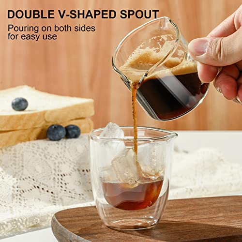 - PARACITY Espresso Cups with Handle | Double Spout Espresso Coffee Cup with Dual Scale -