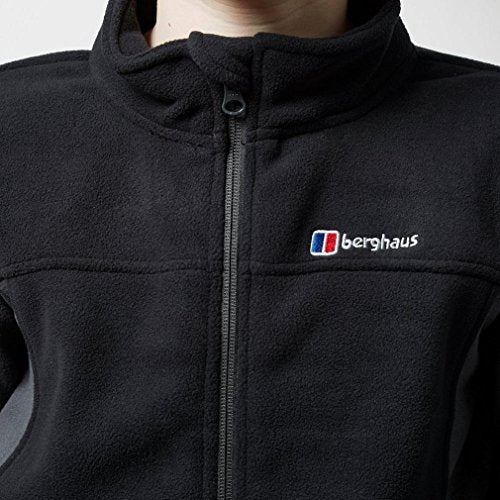 Berghaus Tyndrum Kids' Fleece with Full Zip and Anti-pill Fabric, Kids' Midlayer Fleece Jacket, Kids' Hiking & Outdoor Recreation Clothing (11-12 Years, Black)