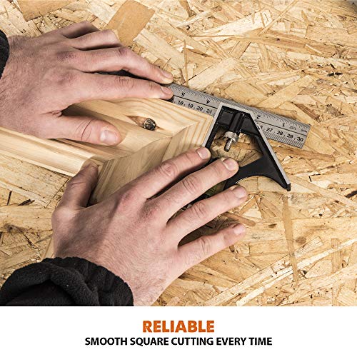 - Evolution Power Tools R255SMS+ Compound Mitre Saw | Multi-Material Cutting Blade | Chop Wood Metal Plastic | 45° Bevel | 50° Mitre Angle | 300mm Slide | 2000 W | 255 mm | 220-240 V -