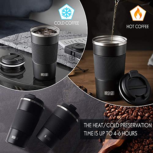 - HASAGEI Travel Mug | Insulated Coffee Cup with Leakproof Lid | Vacuum Insulation Stainless Steel Bottle -