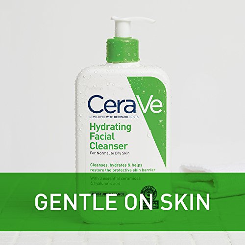 CeraVe Hydrating Facial Cleanser 16 oz for Daily Face Washing, Dry to Normal Skin