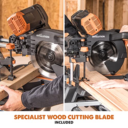 - Evolution Power Tools R255SMS-DB+ Double Bevel Sliding Mitre Saw -