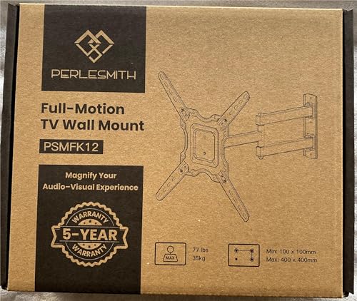 - PERLESMITH TV Wall Mount | Swivel & Tilt | Extends Heavy Duty TV Wall Bracket for 26-60 inch Plasma & Curved TV | 35kg Max -
