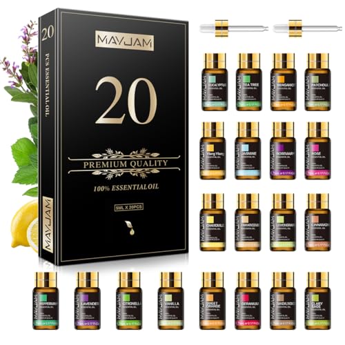 - MAYJAM 20 Pcs Pure Essential Oil Gift Set | Essential Oils for Diffusers for Home -