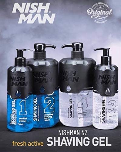 - Nishman Shaving Gel with Pump | 1000 ml | Moisturizing and Smooth Shaving Experience -