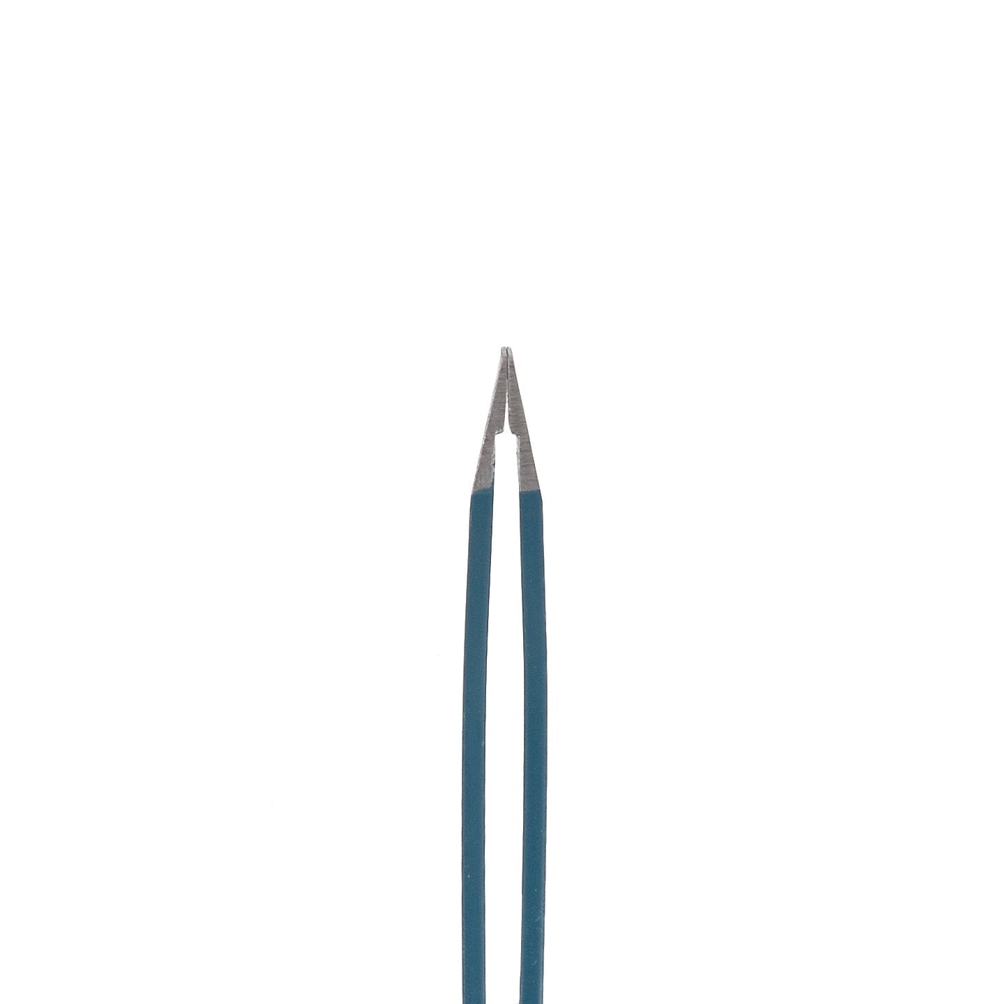 Cliganic Professional Eyebrow Tweezers Slant Tip (Blue) - Precision for Men & Women, Stainless Steel Best for Plucking Chin Facial Hair